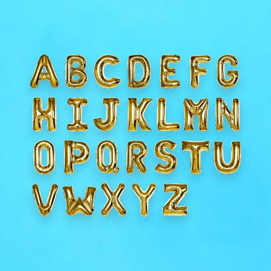 Gold Letter Helium Balloon 0168